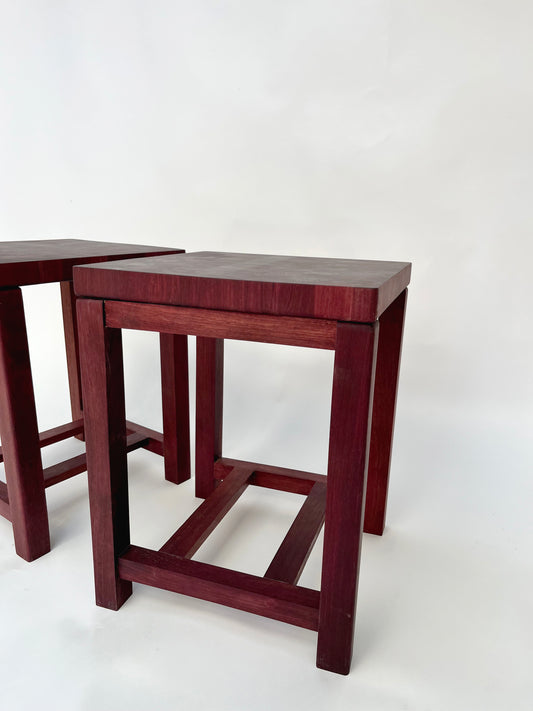 Purple Heart side tables